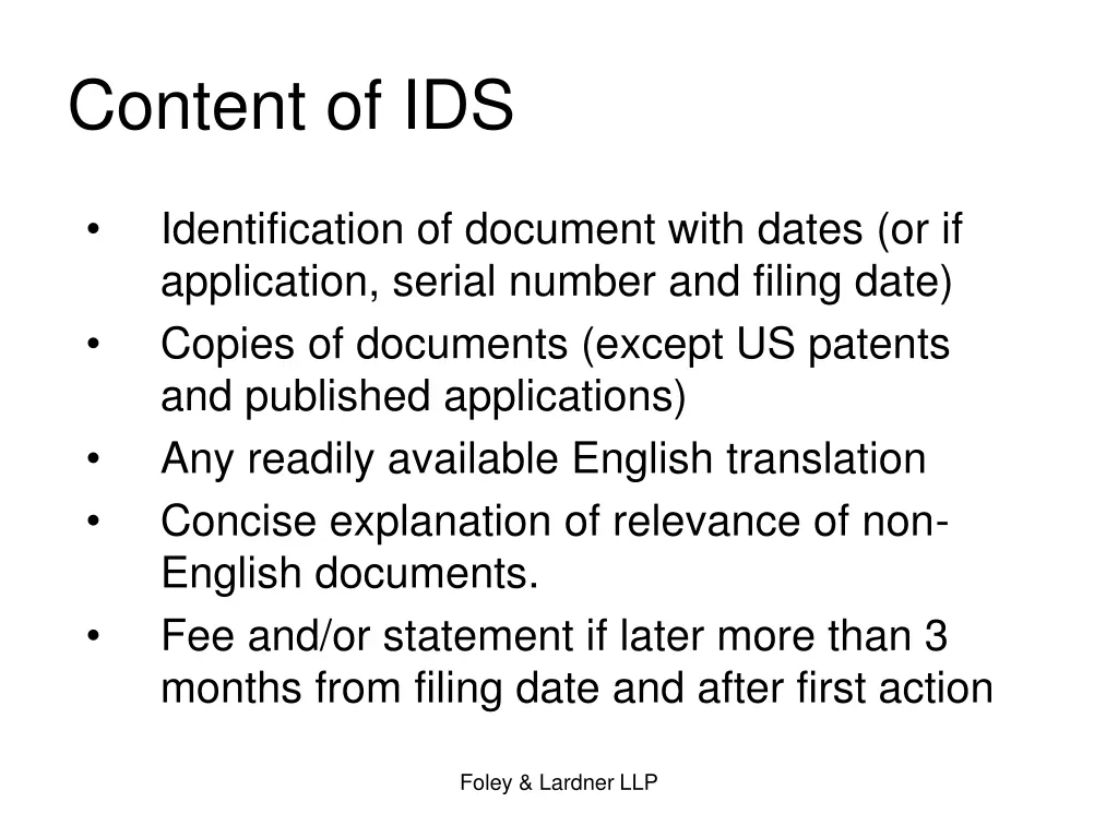 content of ids