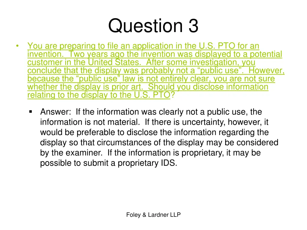 question 3