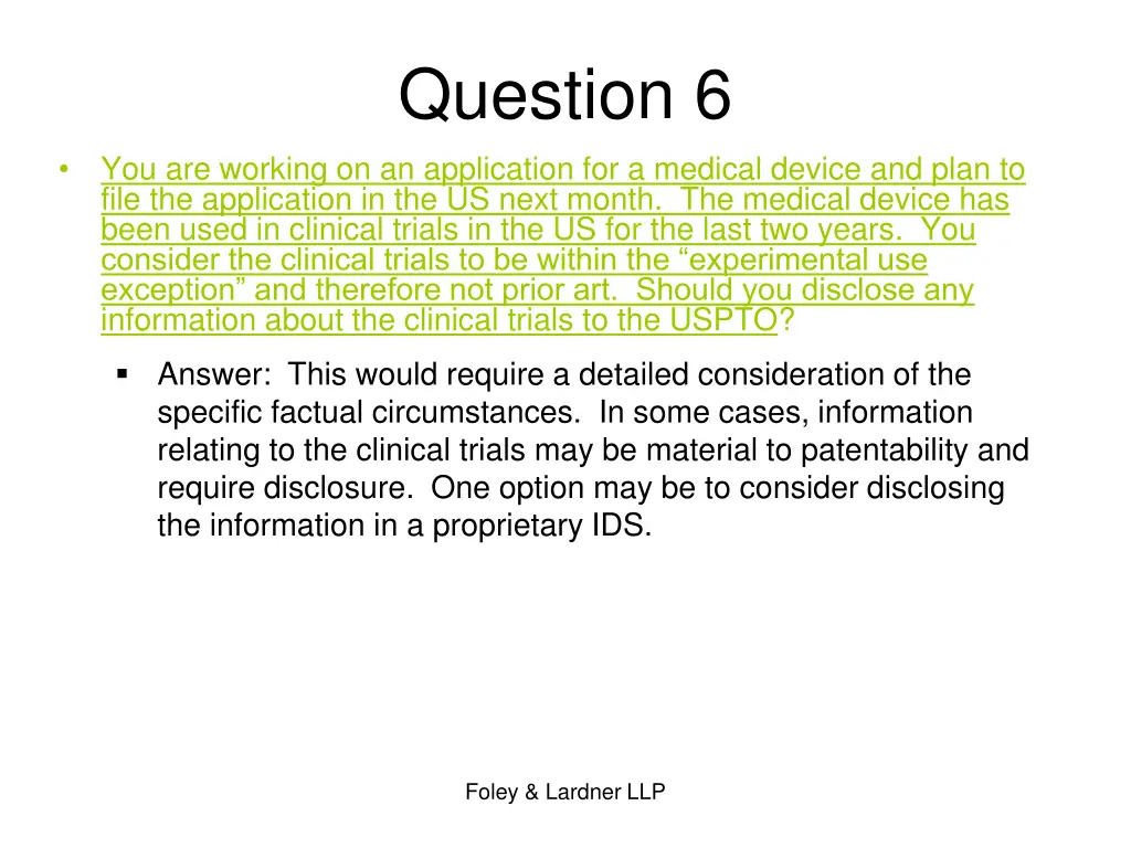 question 6
