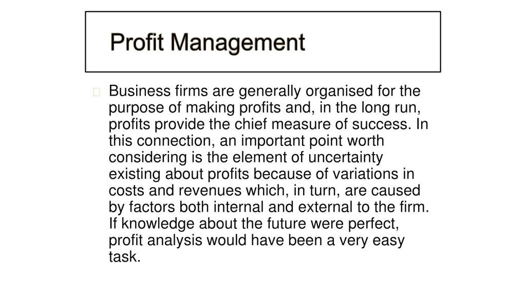 business firms are generally organised