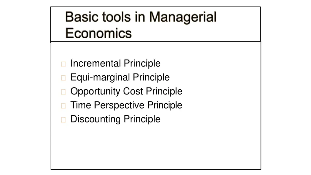 incremental principle equi marginal principle