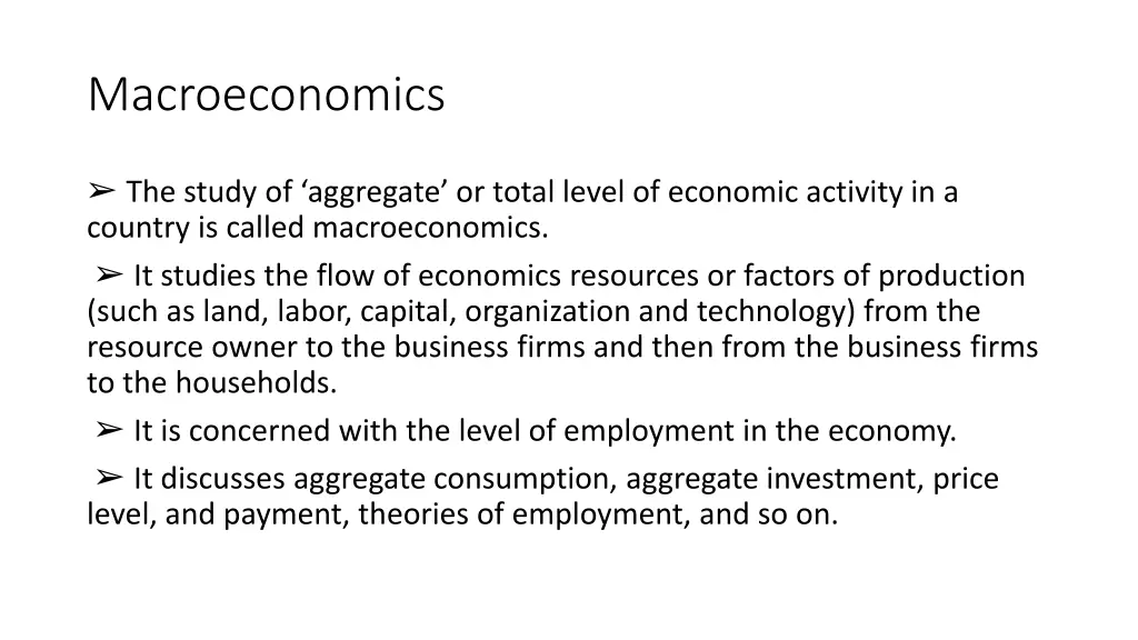 macroeconomics