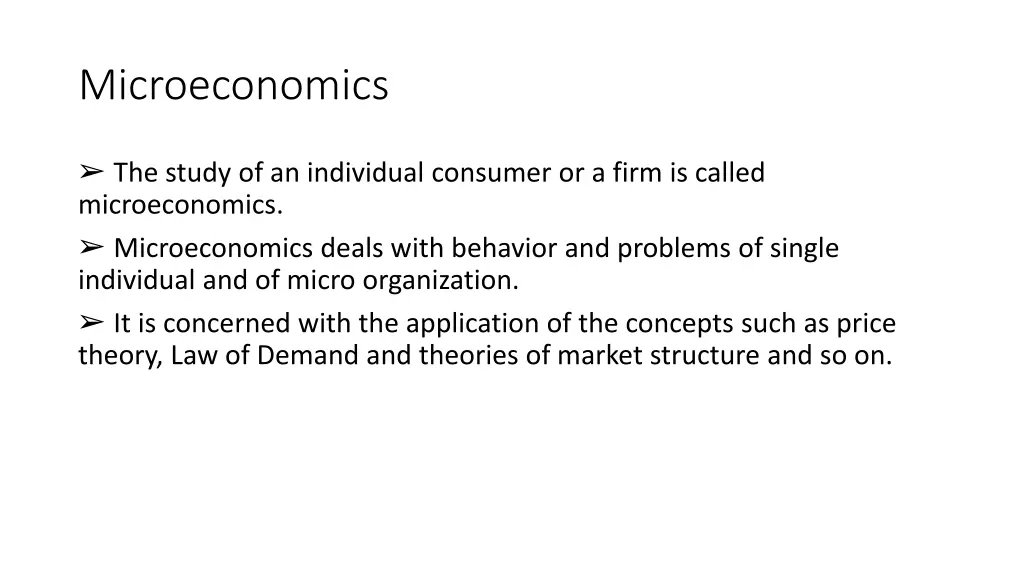 microeconomics