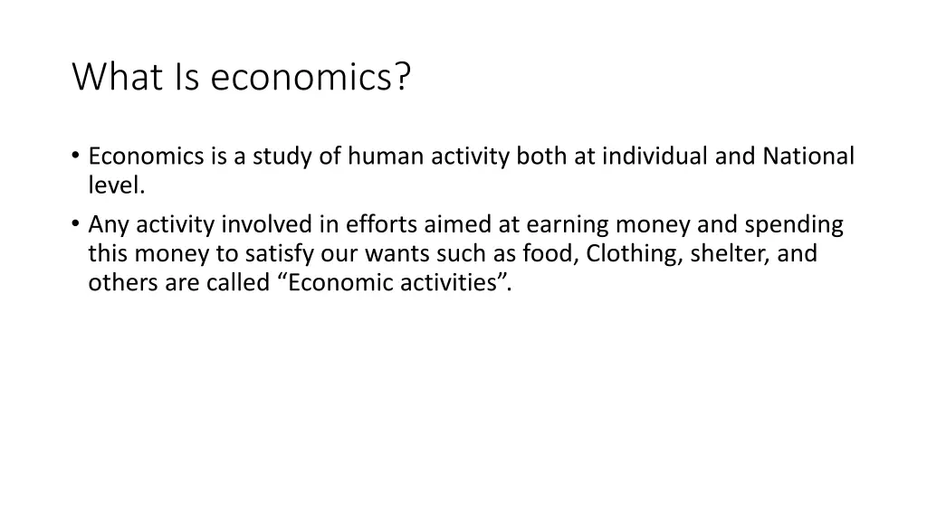what is economics