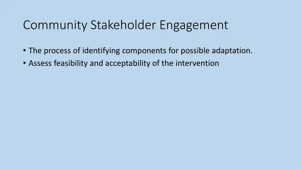 community stakeholder engagement