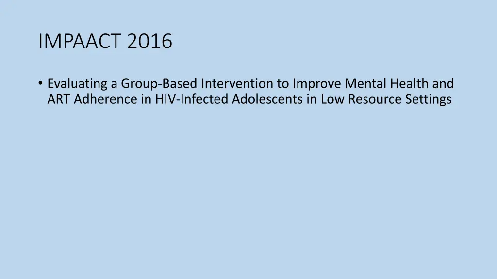 impaact 2016
