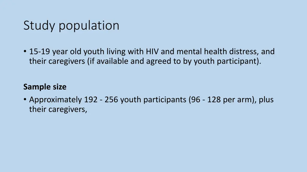 study population
