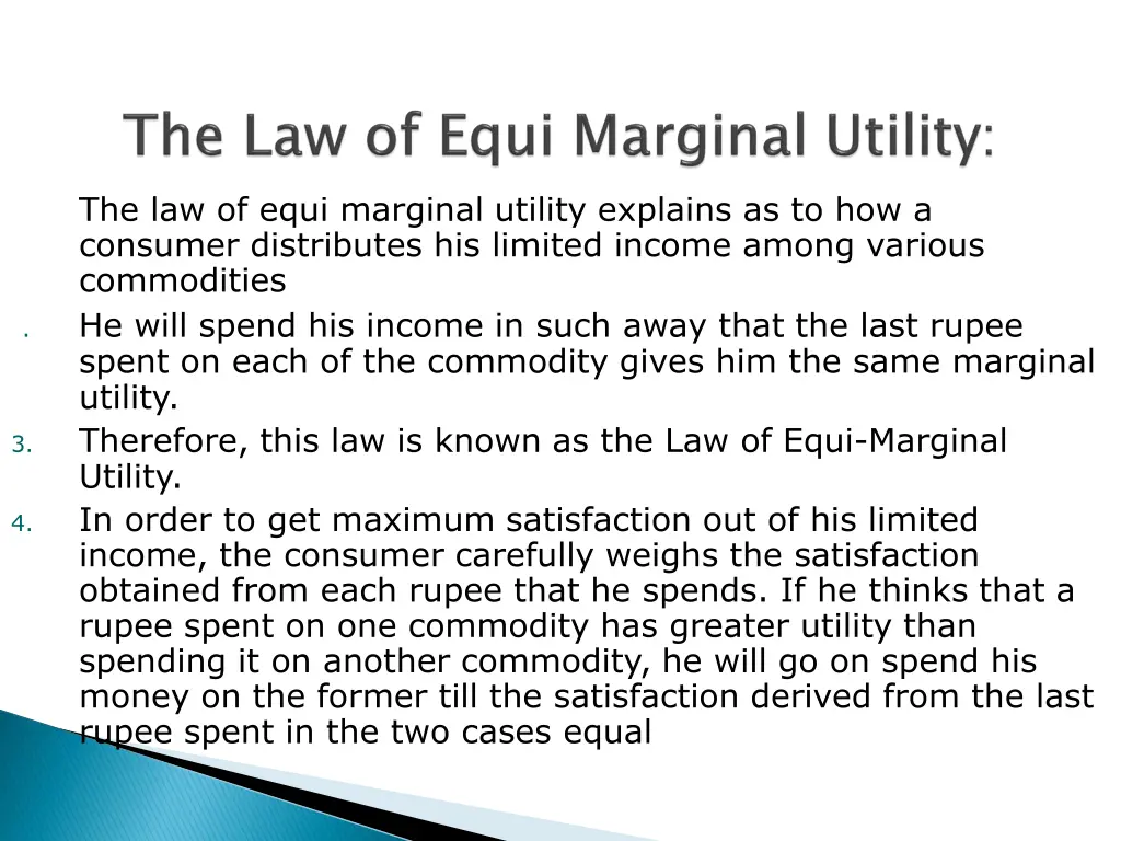 the law of equi marginal utility explains