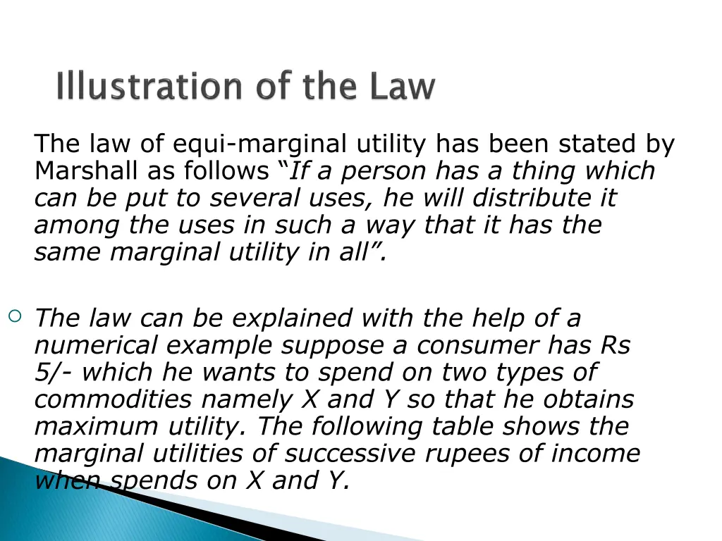 the law of equi marginal utility has been stated