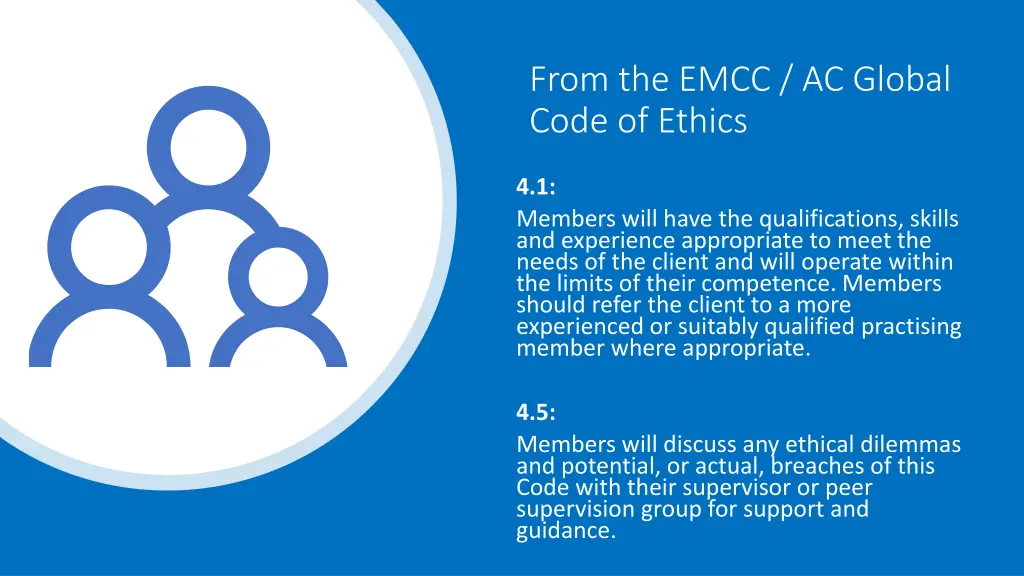from the emcc ac global code of ethics