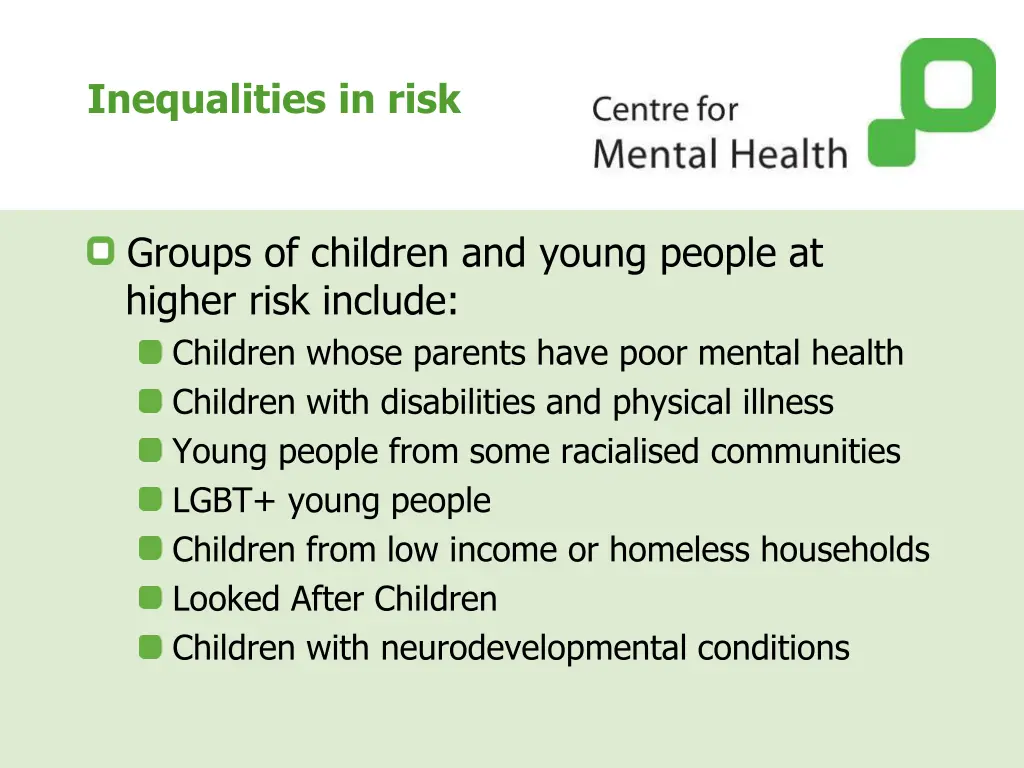 inequalities in risk