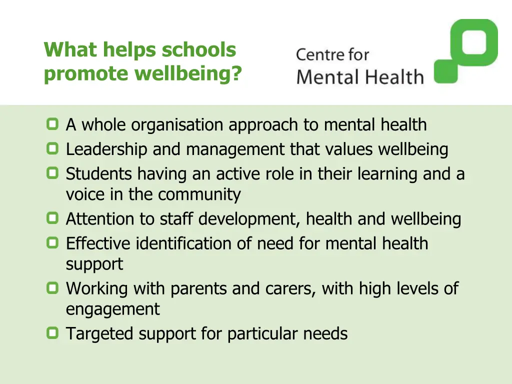 what helps schools promote wellbeing