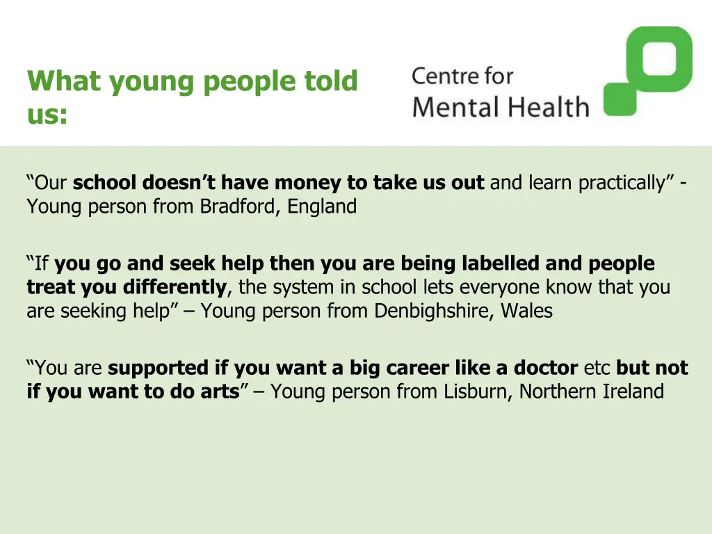 what young people told us 1