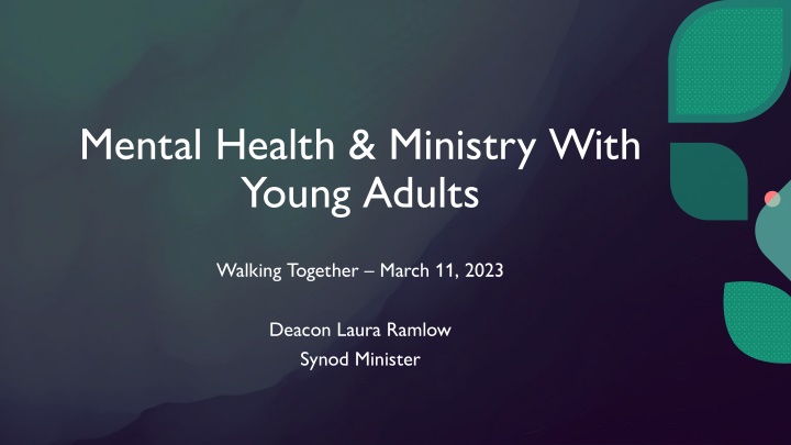 mental health ministry with young adults