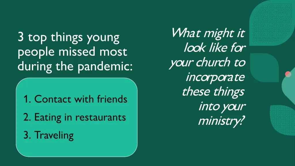 what might it look like for your church