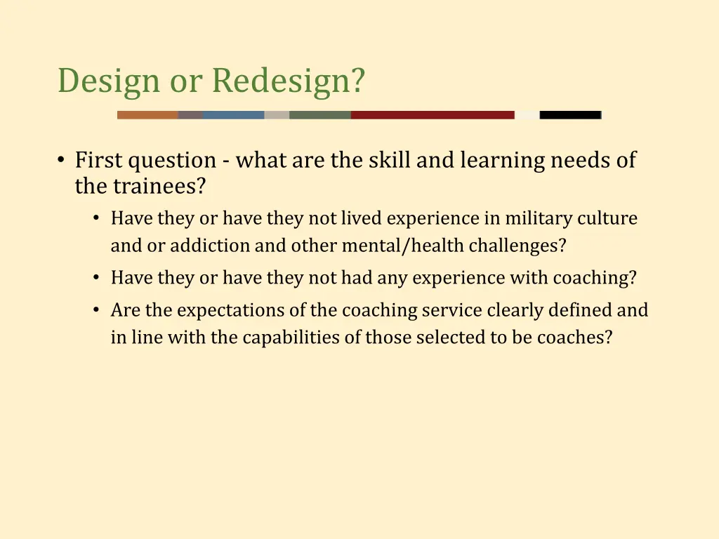 design or redesign
