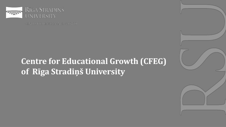 centre for educational growth cfeg of r ga stradi