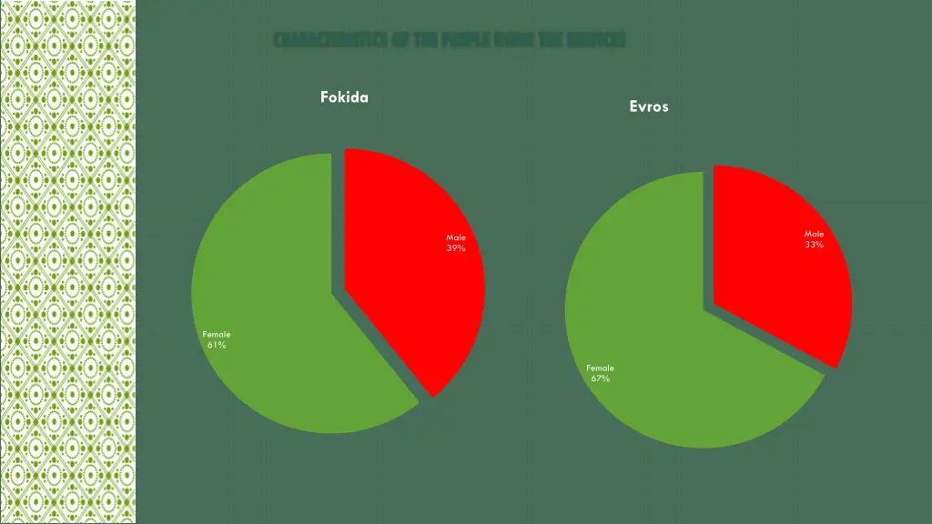 characteristics of the people using the services