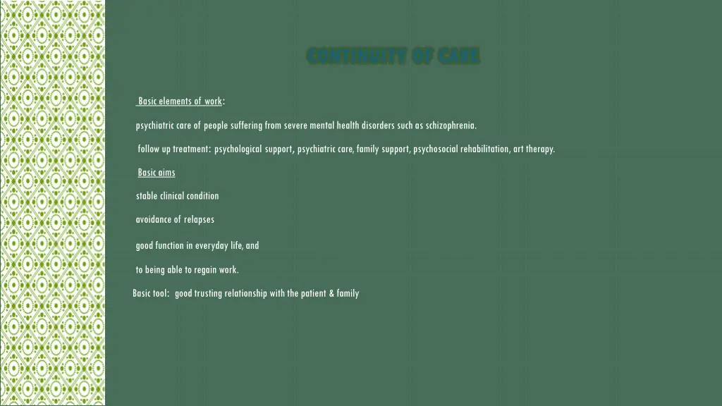 continuity of care