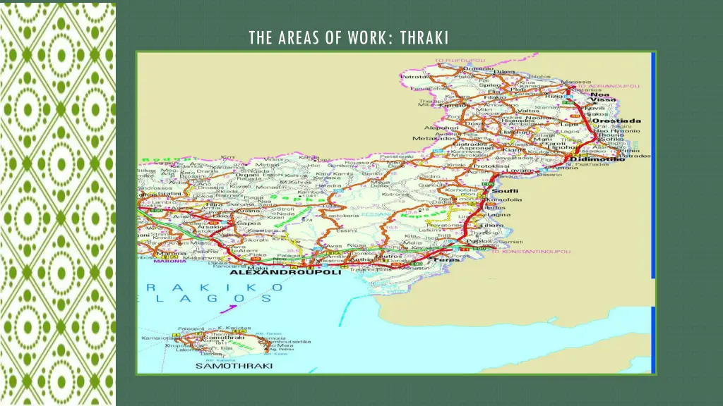the areas of work thraki