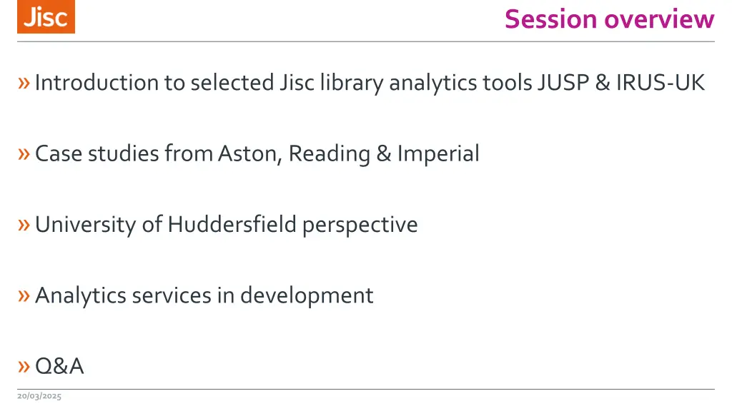 session overview