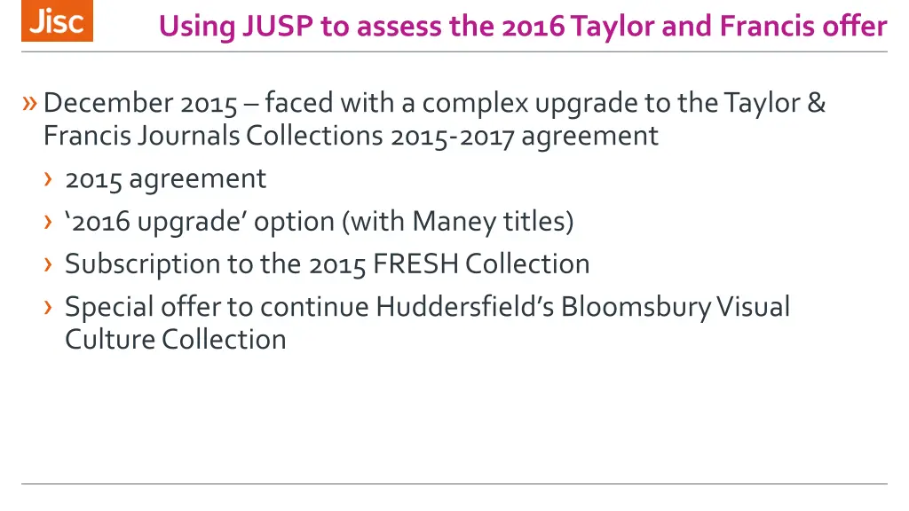 using jusp to assess the 2016 taylor and francis