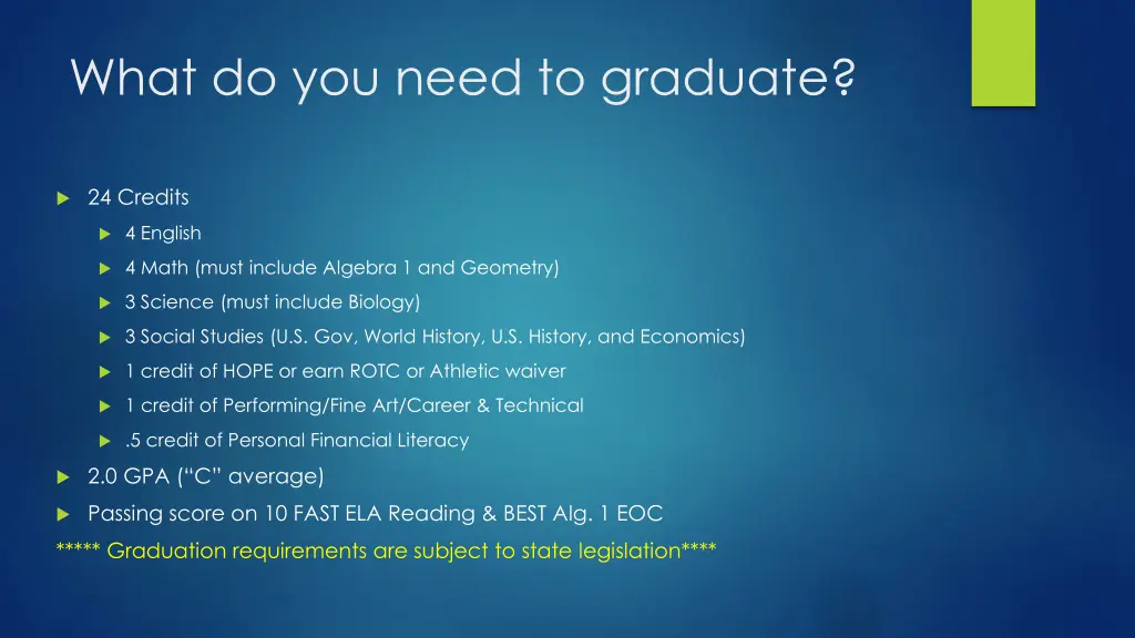 what do you need to graduate