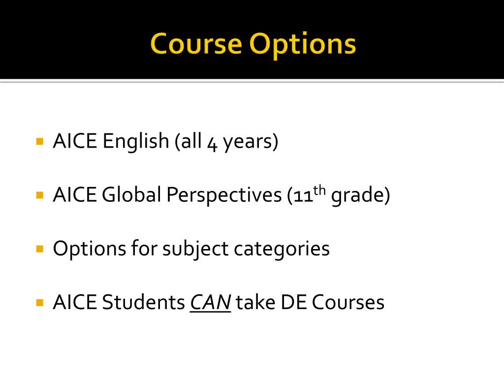 aice english all 4 years