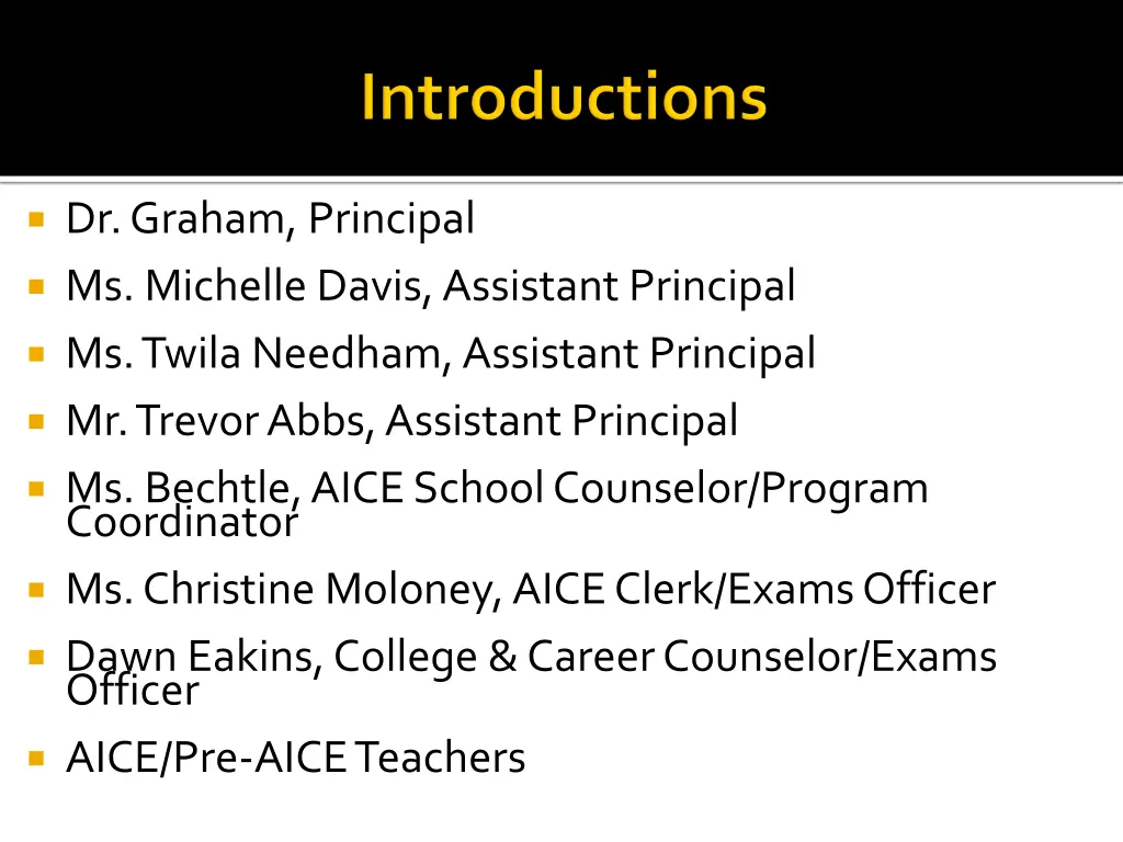 dr graham principal