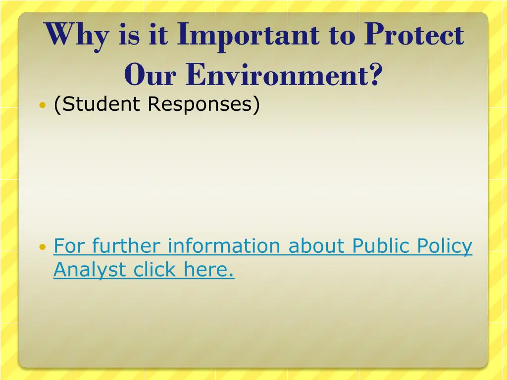 why is it important to protect our environment