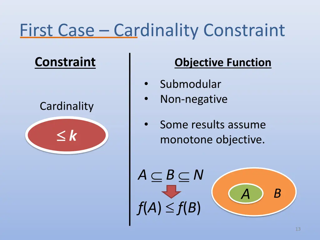 first case cardinality constraint