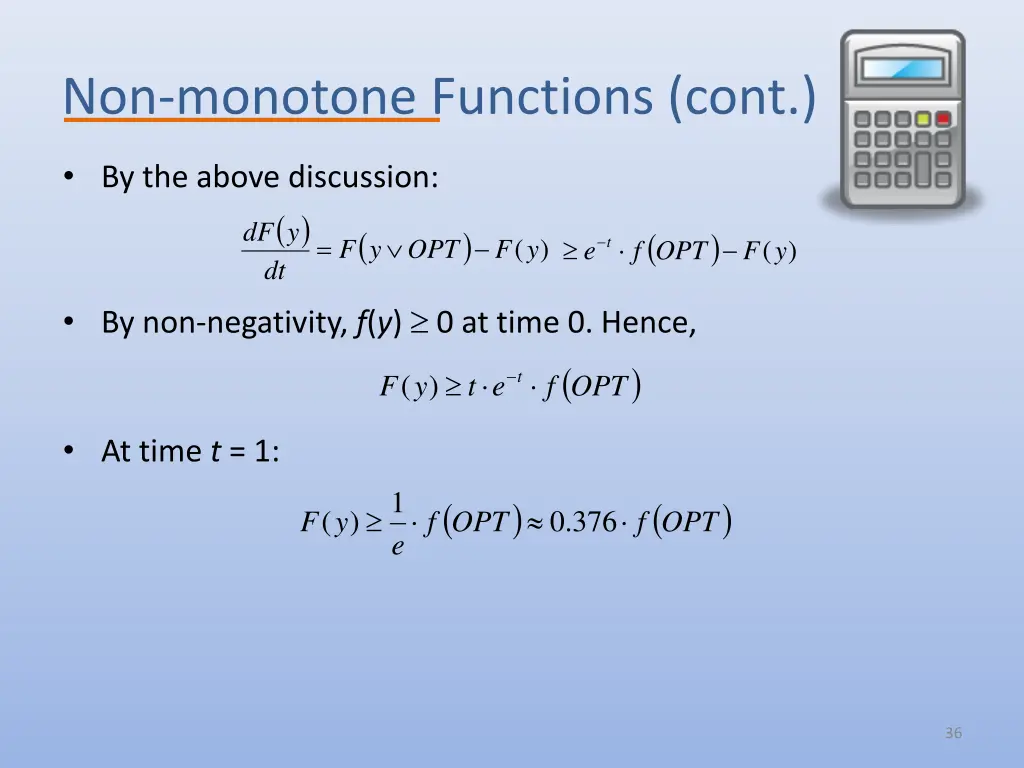non monotone functions cont