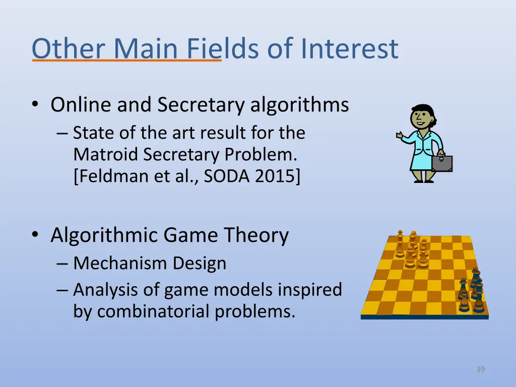 other main fields of interest
