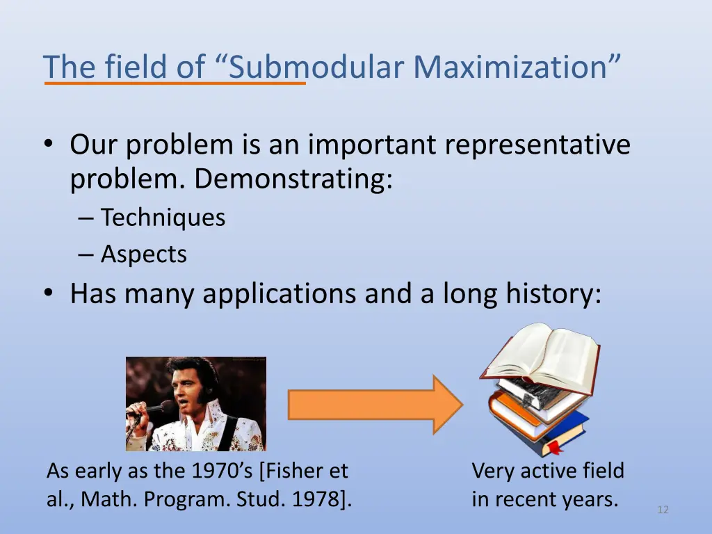 the field of submodular maximization