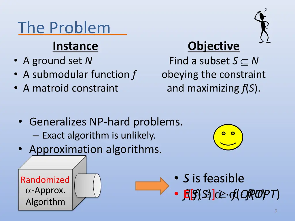 the problem instance a ground set n a submodular