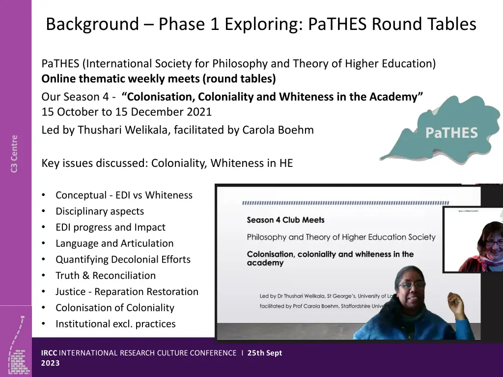 background phase 1 exploring pathes round tables