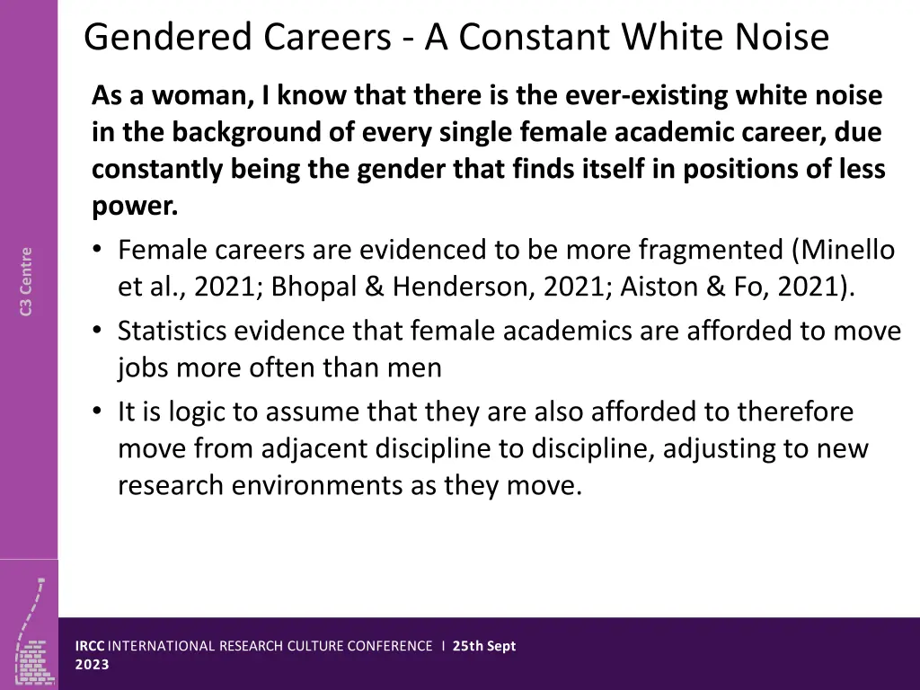 gendered careers a constant white noise