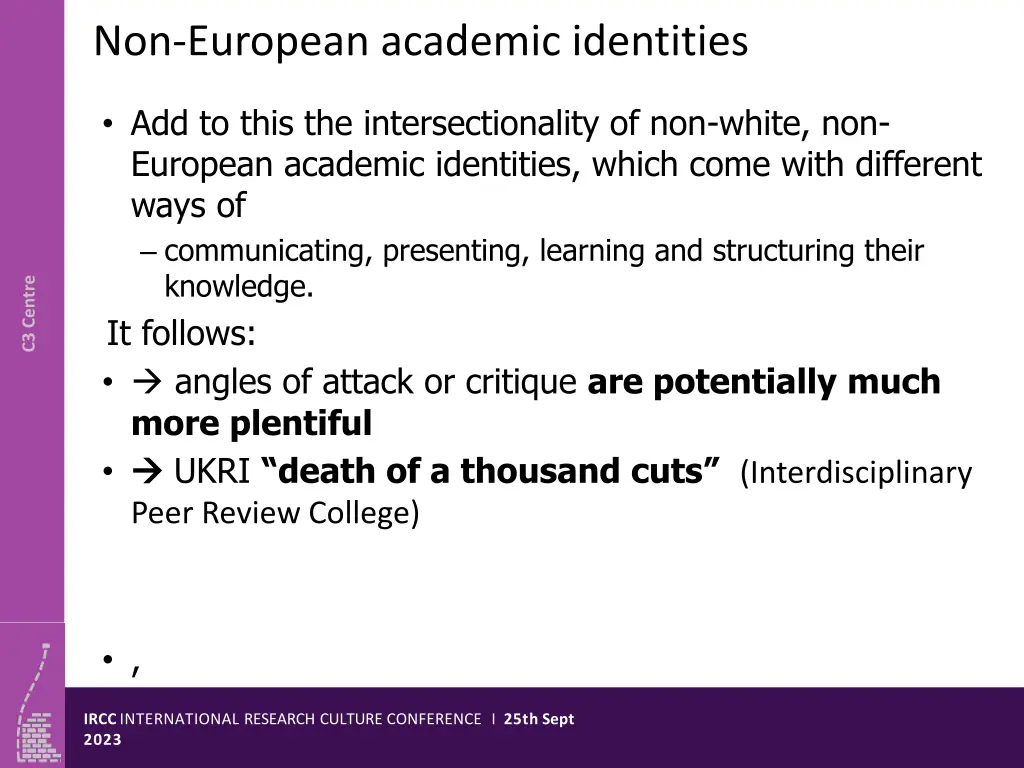 non european academic identities