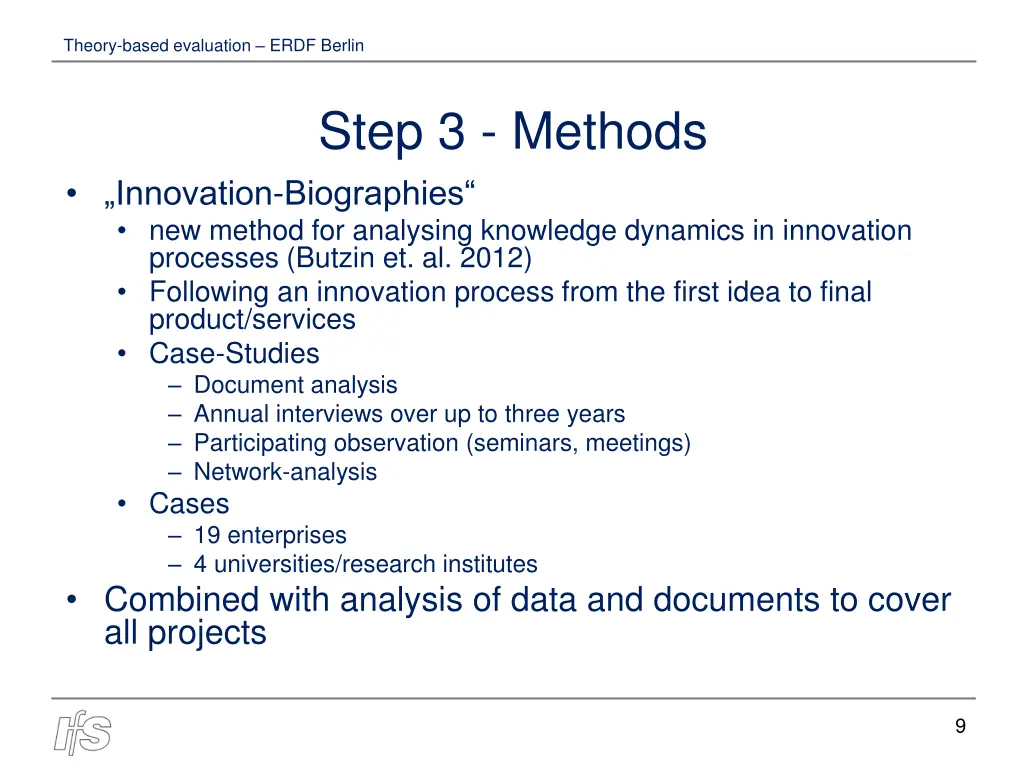 theory based evaluation erdf berlin 8
