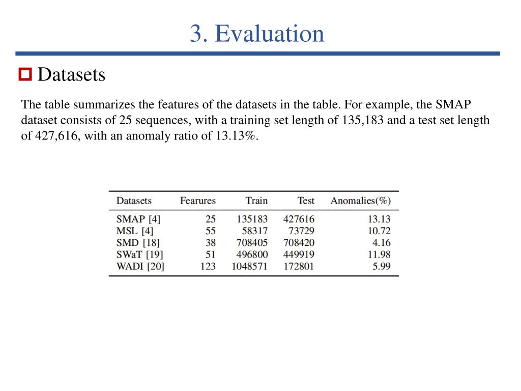 3 evaluation