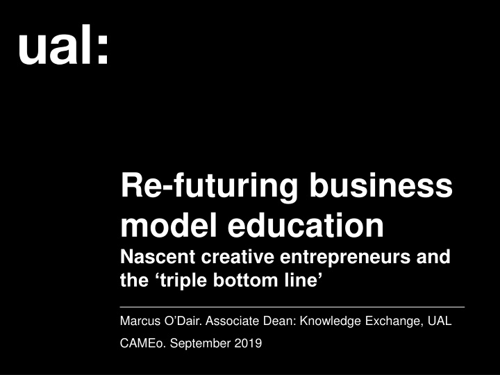 re futuring business model education nascent