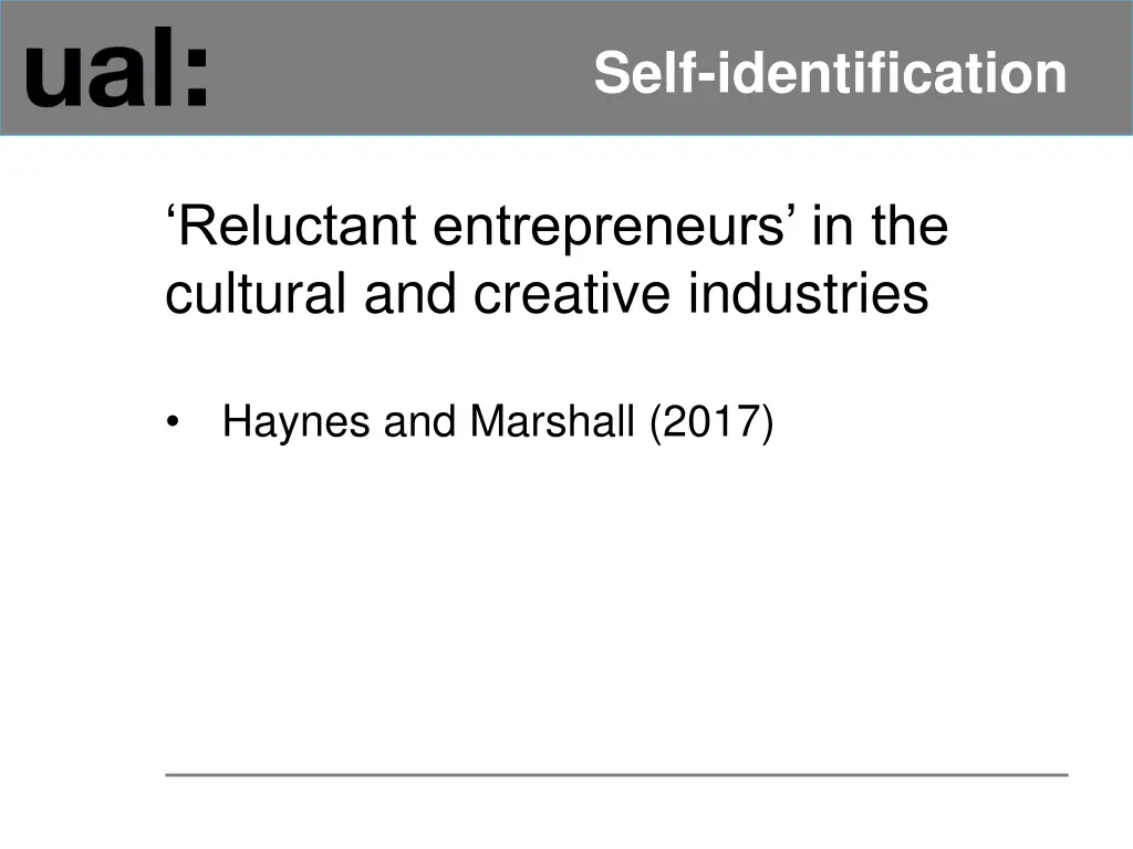 self identification