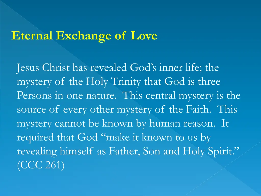 eternal exchange of love