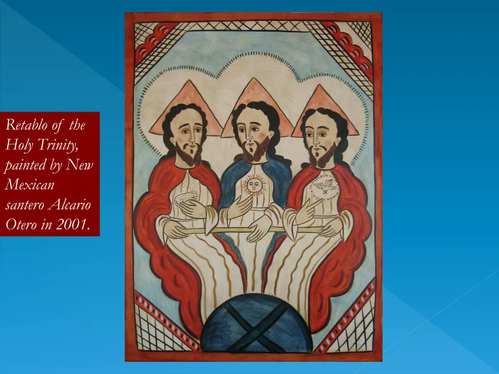 retablo of the holy trinity painted