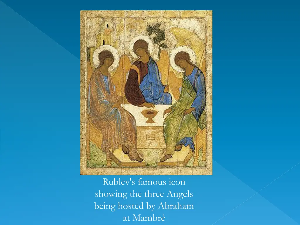 rublev s famous icon showing the three angels