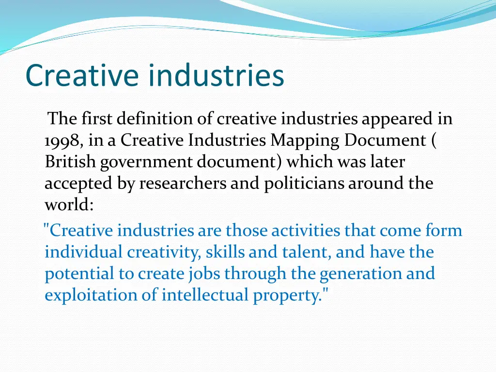 creative industries