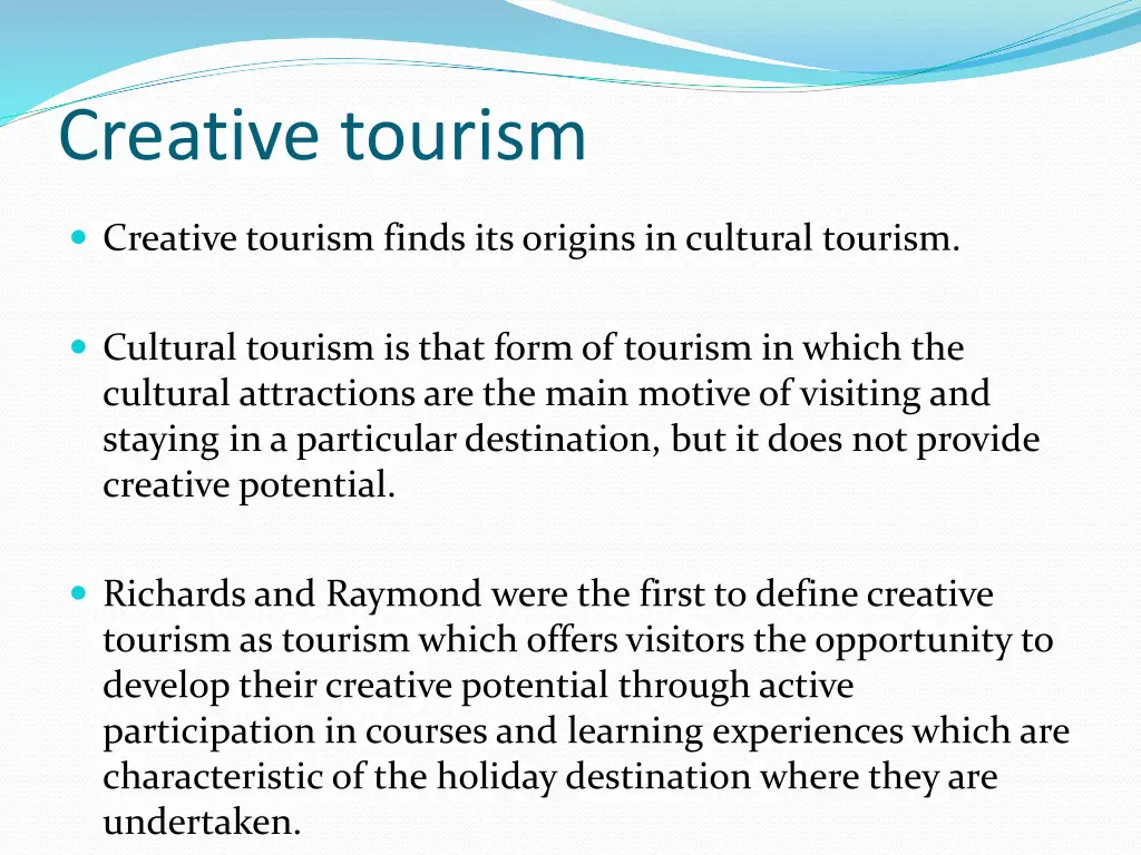 creative tourism
