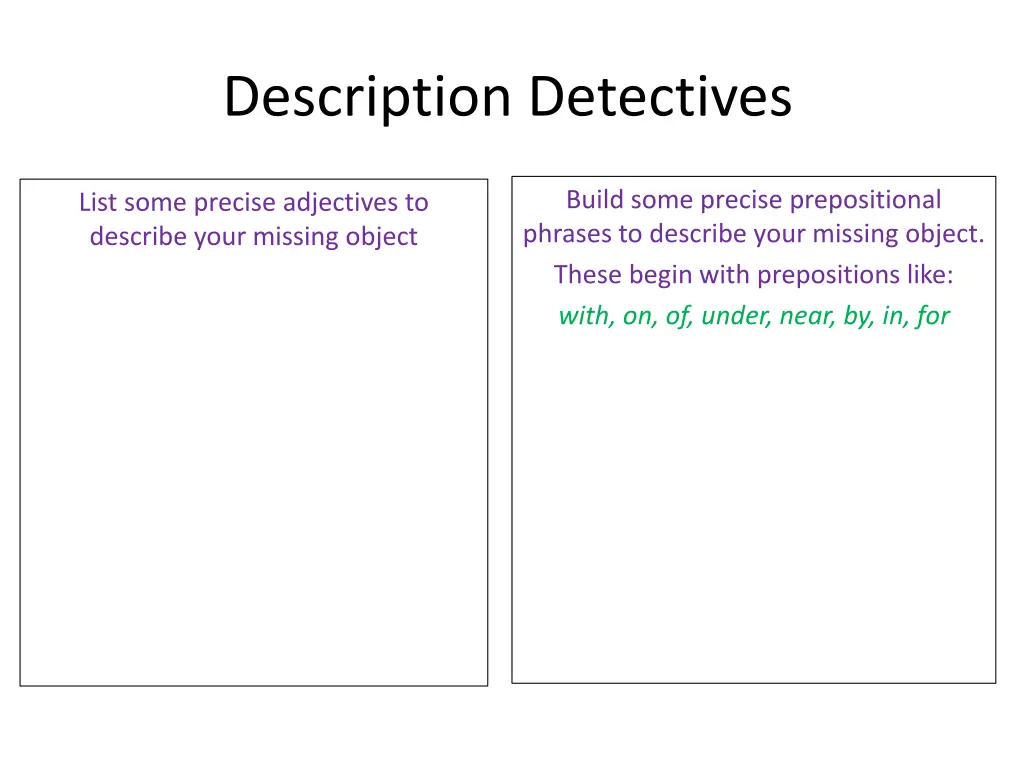 description detectives