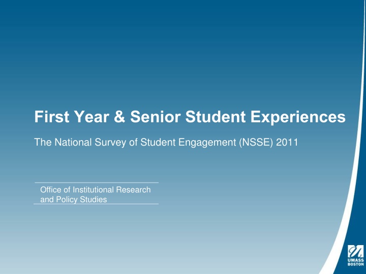 first year senior student experiences