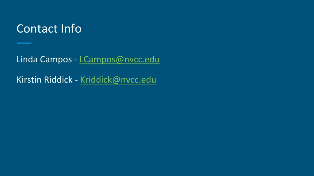 contact info